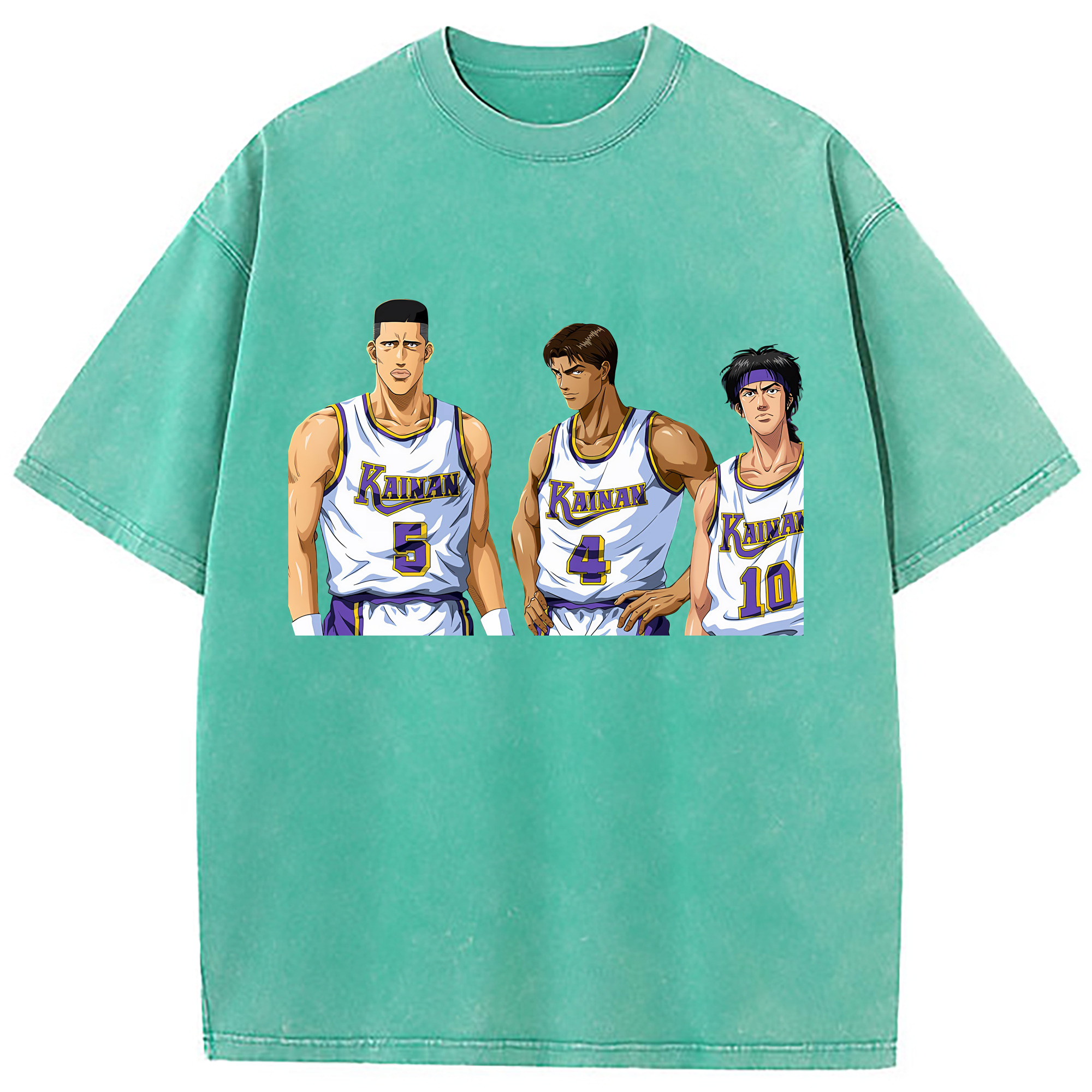 （画像用） SLAM DUNK／スラムダンク 綿100% ヴィンテージ風 半袖Tシャツ（フロントプリント）